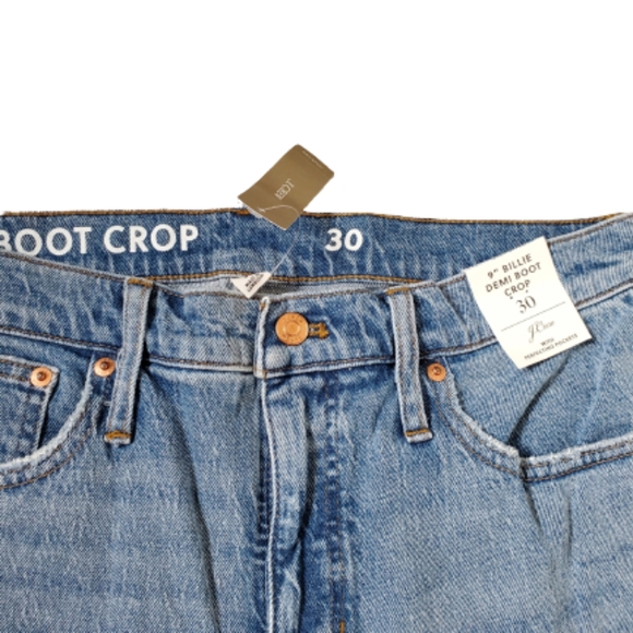 J.Crew mid rise cropped kicked leg hem jeans, 33", blue - Picture 6 of 16